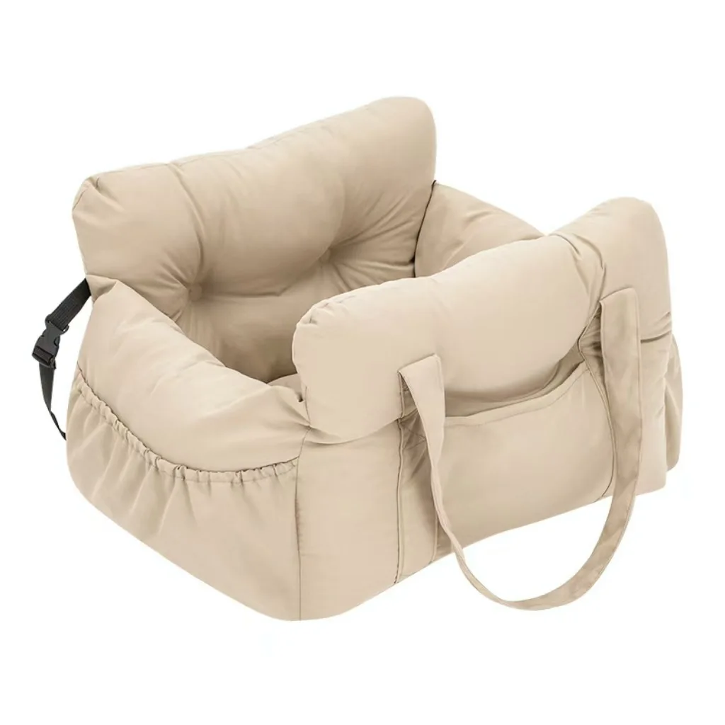 dog-car-seat-bed-portable-travel-safe-booster-seat-for-small-puppies-with-shoulder-strap-handle-storage-pockets-pet-car-seat