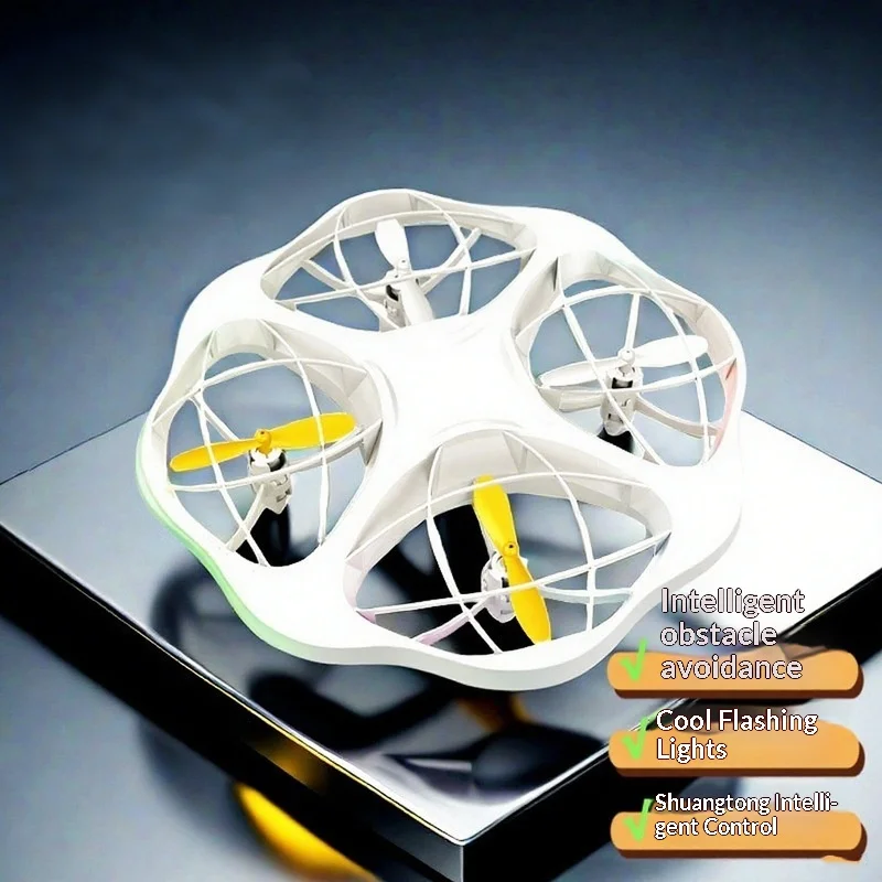 H158 Remote Control Ufo Drone 360 Degree Obstacle Avoidance Stunt Quadcopter With Dynamic Rgb Flash Lights Mini Toy For Kids