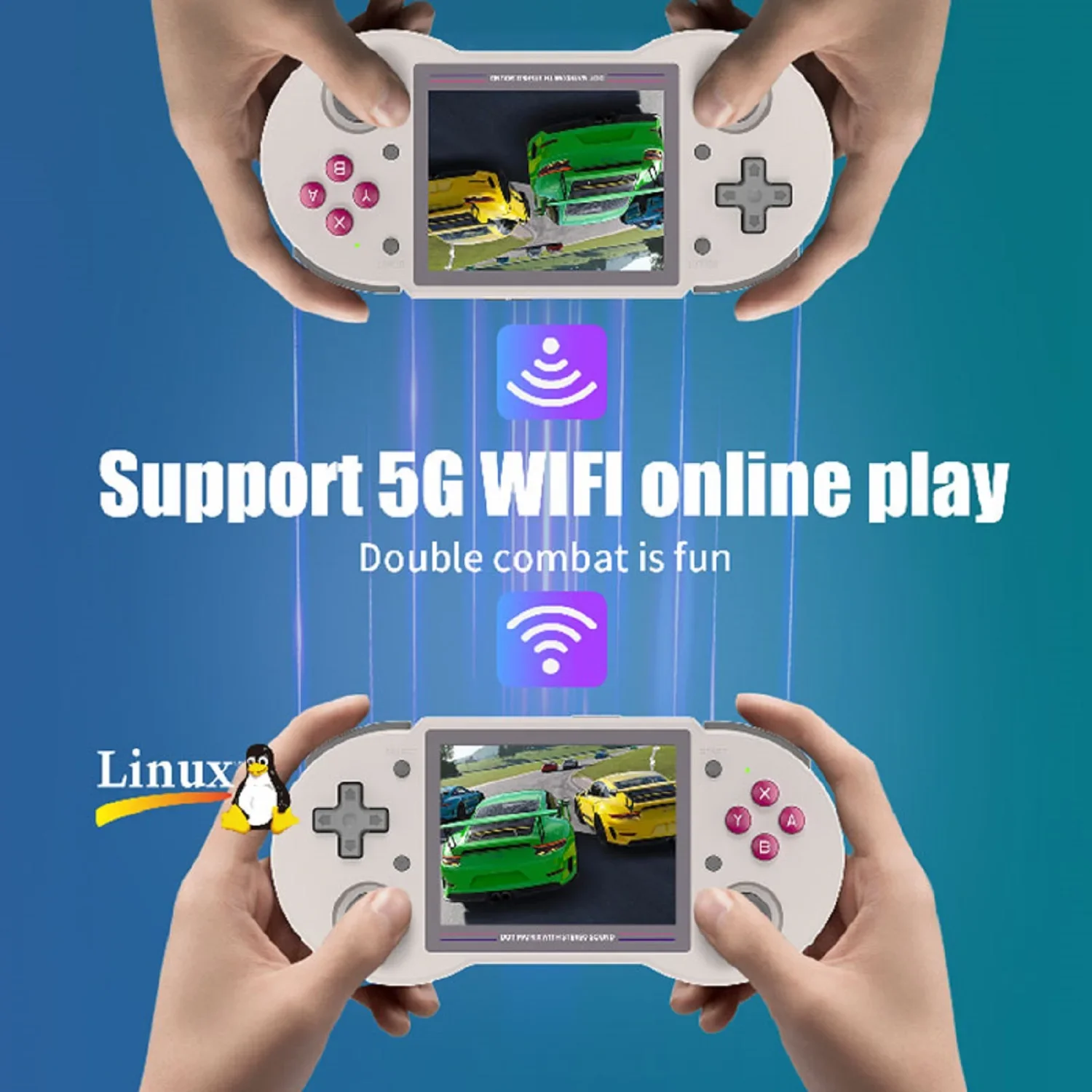 512G ANBERNIC RG353PS Console di gioco portatile retrò originale 3.5 pollici IPS RK3566 LINUX WIFI/Bluetooth 80000 lettore di videogiochi di gioco