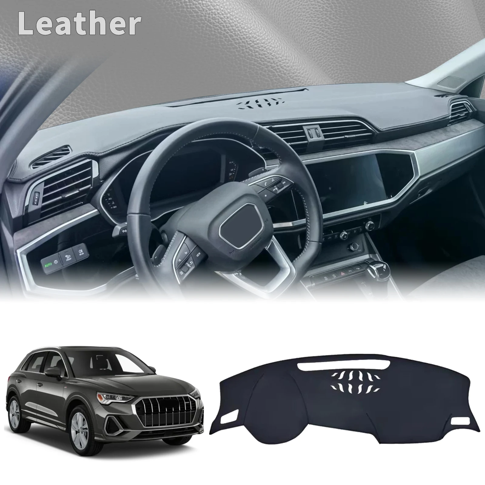 

fit for Audi Q3 2024 2023 2022 2021 2020 2019 Dashmat Dashboard Cover Pad DashMat Sunshade Protective Carpet Car Accessories