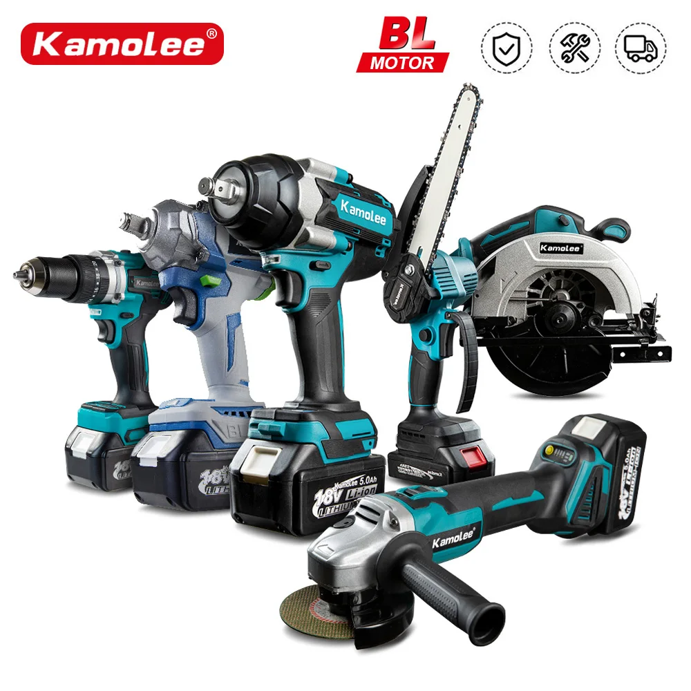 

Kamolee 13MM Brushless Electric Impact Drill Cordless Electric Screwdriver Home DIY Power Tools For Makita 18V Battery