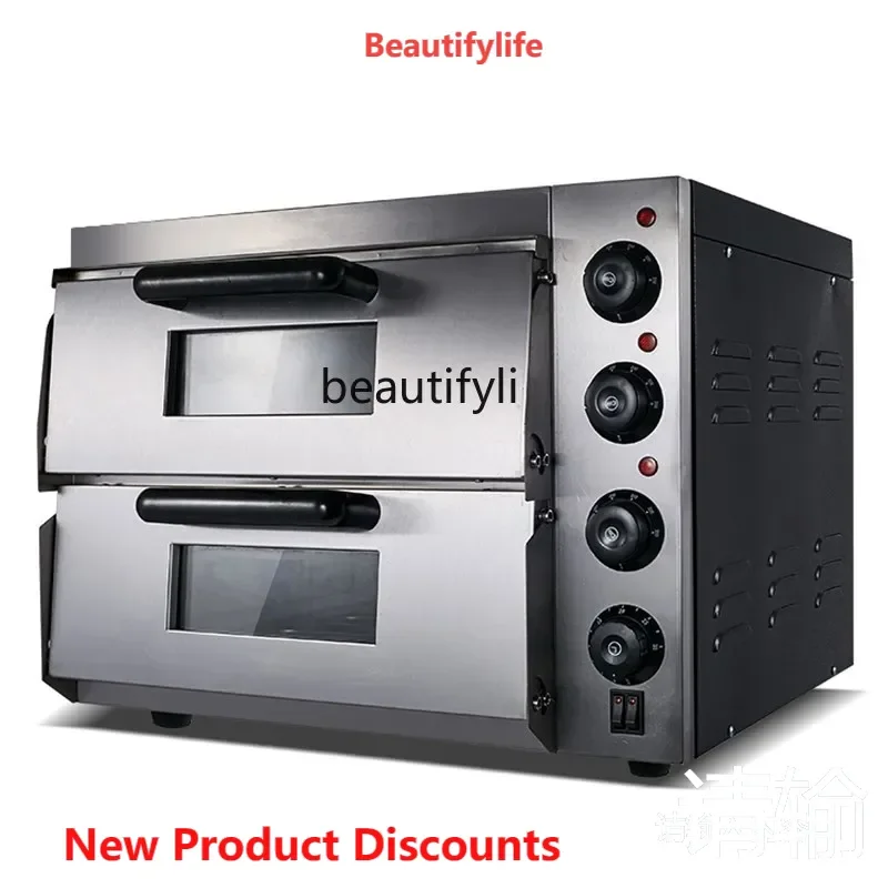 

A61 Commercial Double Bake Oven Electric Bake Oven Cake Bread Mooncake Two Layer Large Oven Pizza