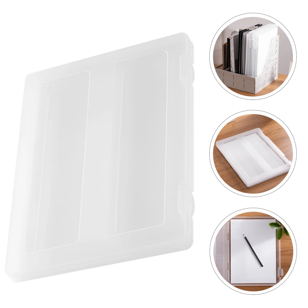 

1pc Transparent Box A4 Pp Document Organizer Storage Box For Office Home Stationery Magazine Certificate File Storage Container