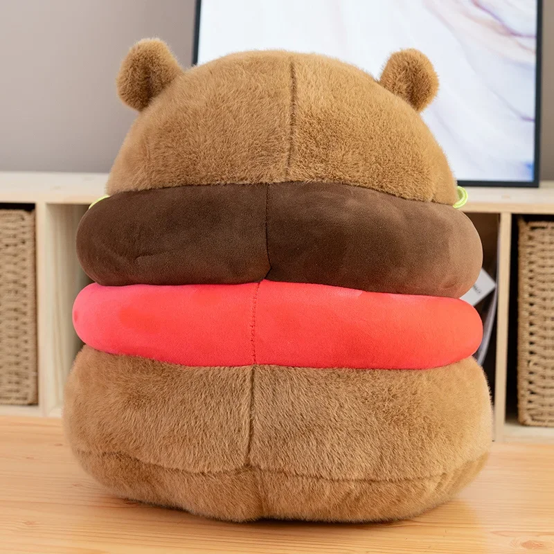 Kawaii Plushie Doll Hamburg Capibara peluche simulazione Capibara Anime simpatici animali di peluche morbido regalo di peluche giocattoli per bambini