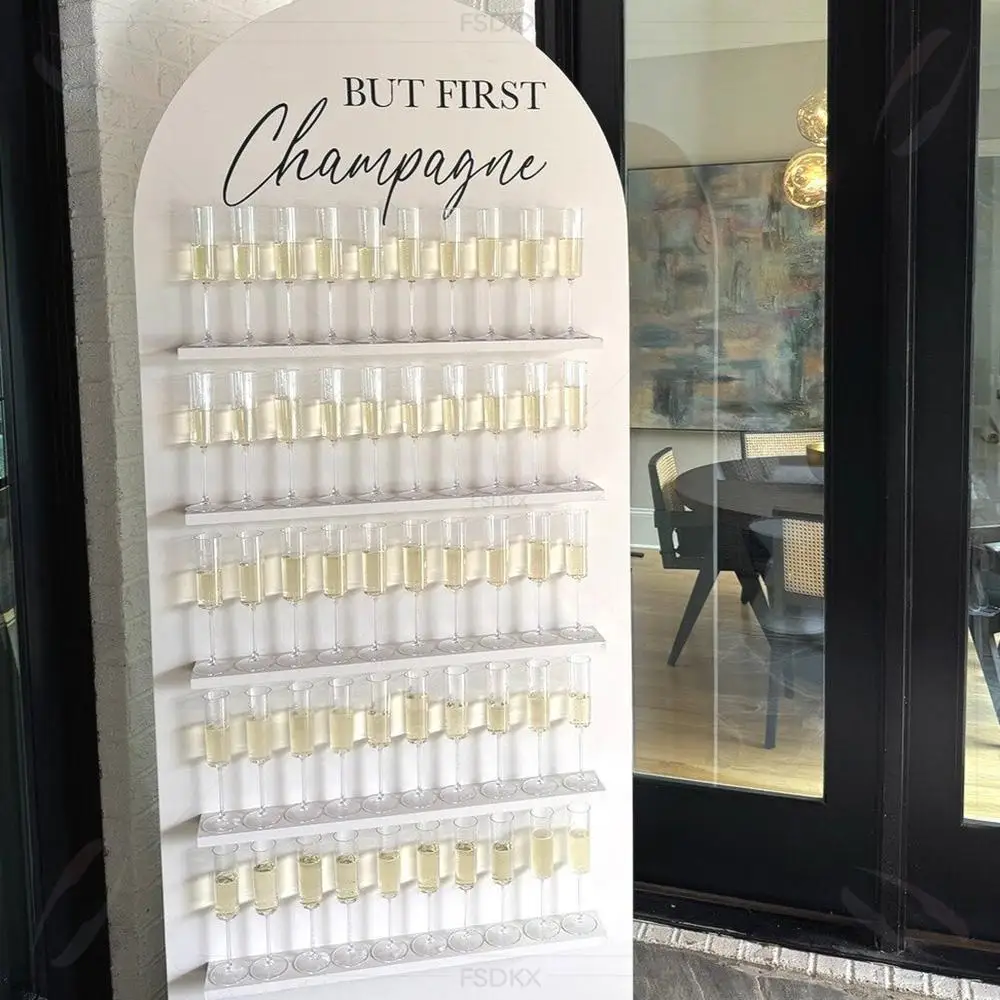 

FSDKX Customized Arc Arch Champagne Wall Wedding Display Acrylic Wall Champagne Wall Holder