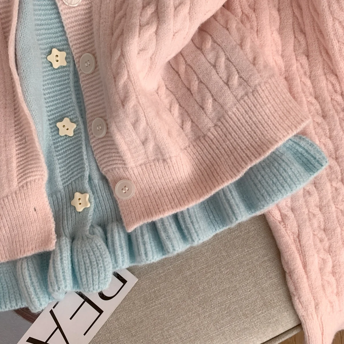 Dames grijze strik vest trui Y2k Vintage jaren 2000 elegante trui gebreide lange mouwen Koreaanse pailletten trui herfst winter 2025