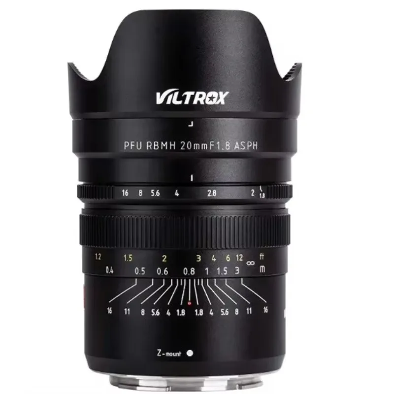 2026 New VILTROX 20mm F1.8 Full Frame Wide-Angle Fixed/Prime Manual Focus Lens for Nikon Z Mount Mirrorless Cameras Z7 Z6