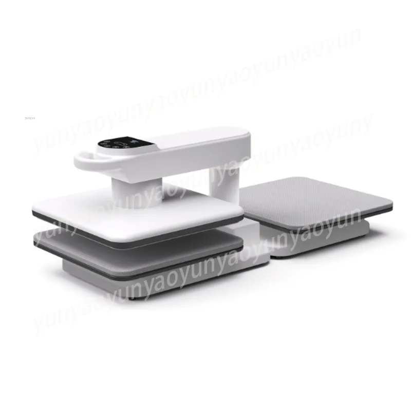 

Automatic White Double Station Heat Press, Large Format T-Shirt Transfer Machine for Garment DIY