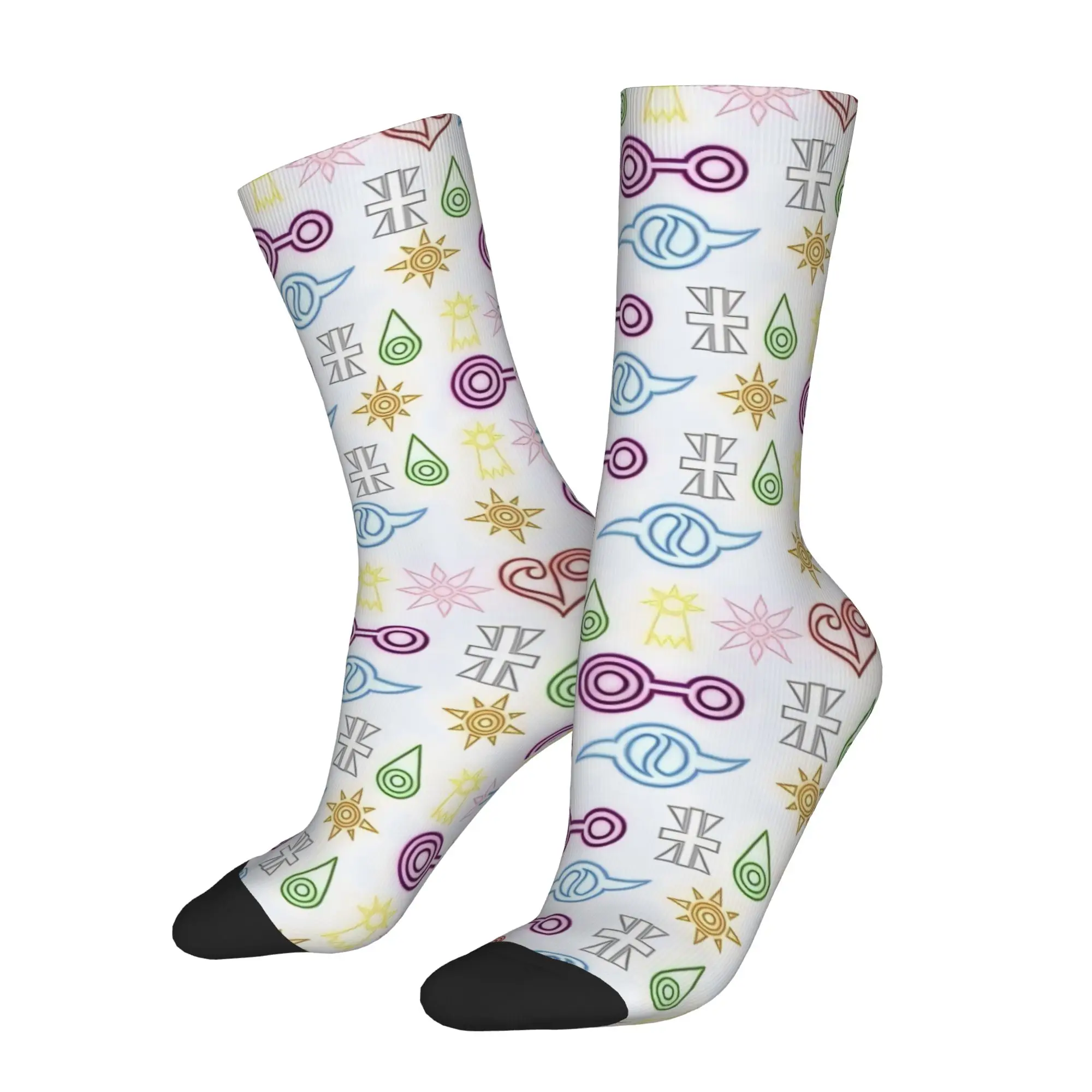 Funny Sock BANDAI Digimon Digital Emblem Array Hip Hop Quality Pattern Printed Men Socks Novelty Men's Socks