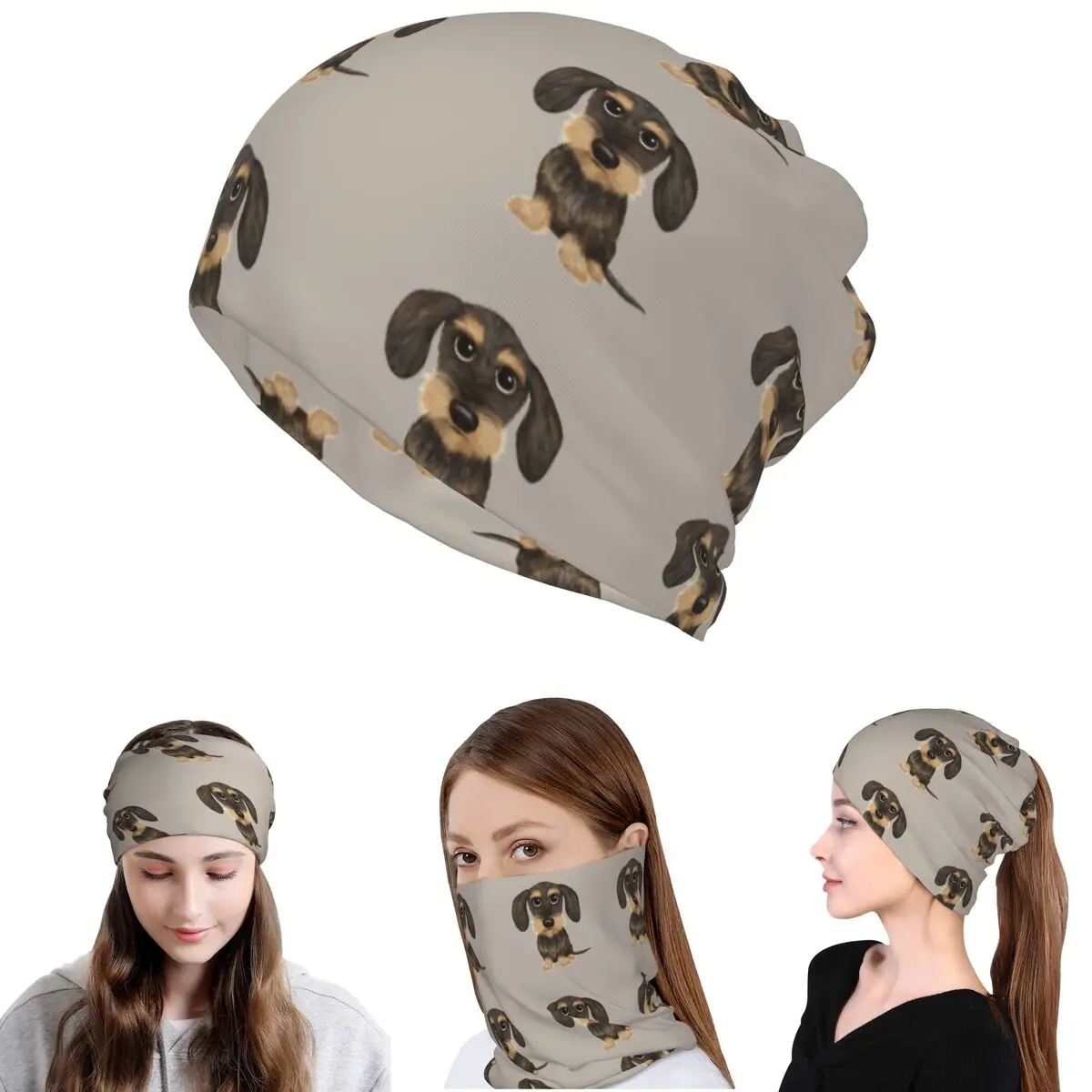 

Многофункциональная дышащая балаклава-шарф-маска для шеи с рисунком дакшунта для мужчин и женщин, взрослых