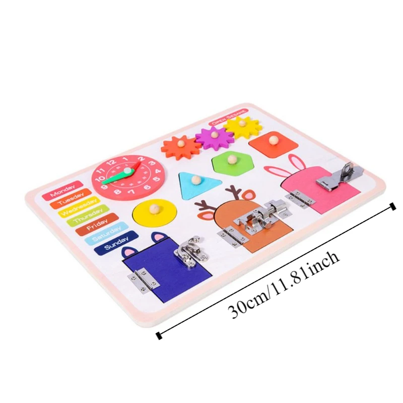 فتح خشبي مشغول مجلس اللعب شكل فارز لغز مونتيسوري مشغول مجلس اللعب التفاعلية المحمولة مونتيسوري فتح لعبة