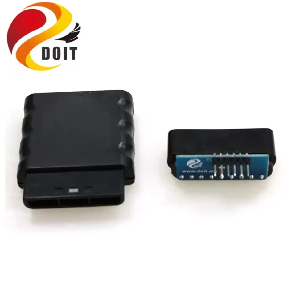 Kit de mango de Control remoto inalámbrico PS2, placa adaptadora de receptor, piezas de chasis de Robot/tanque RC para Arduino