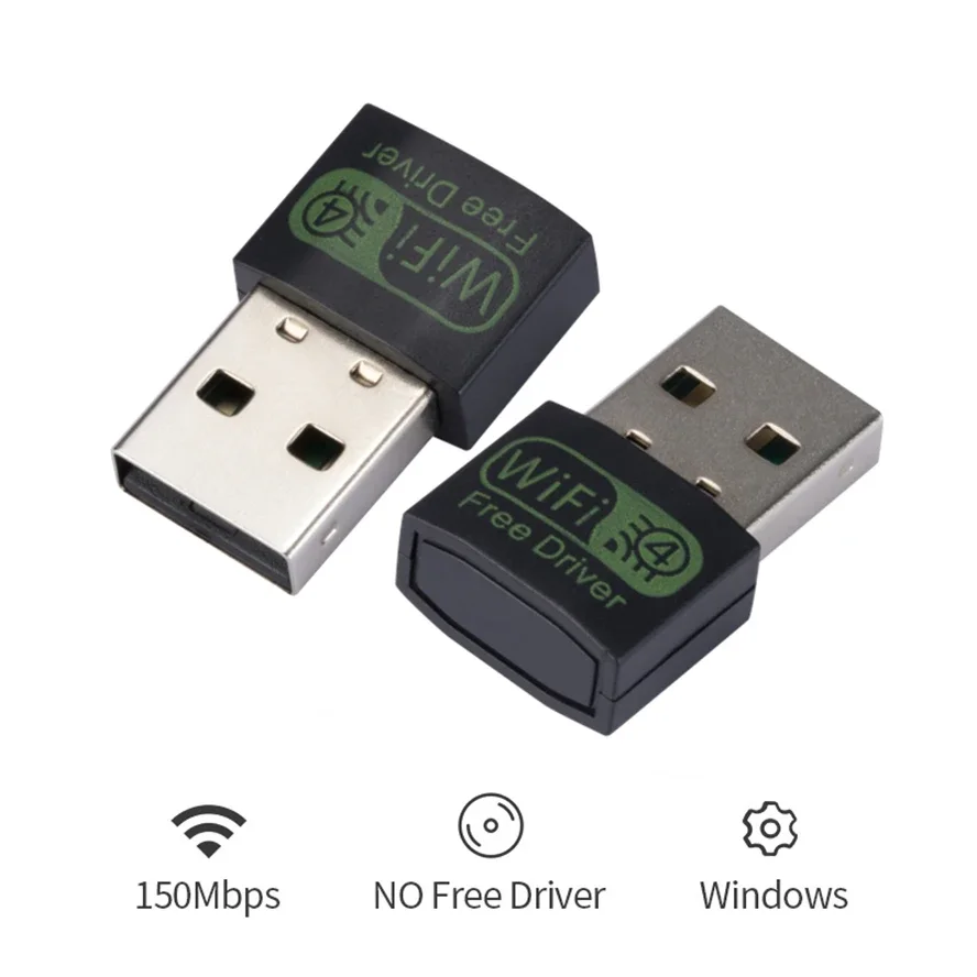 PzzPss Mini 150Mbps USB Wifi Adapter 2.4G Wireless Network Card Wifi Antenna Wifi Receiver For Laptop Desktop PC Win7/8/10 /11
