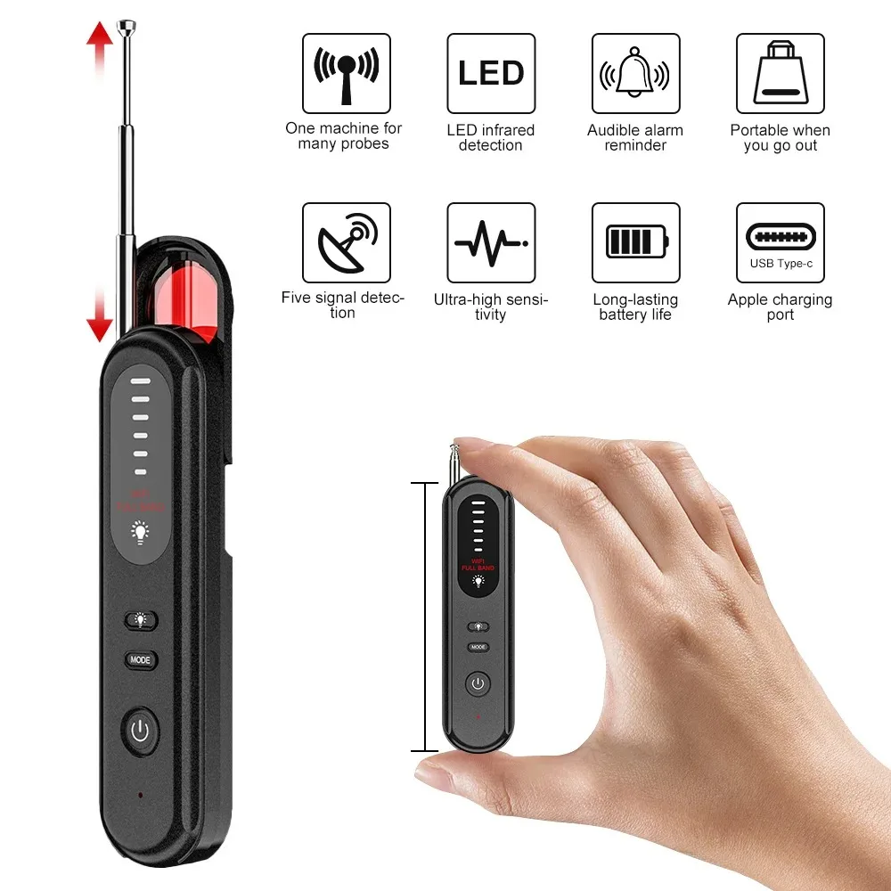 Protect yourself T01 Camera Detectors Portable Pen Shape Anti Camera Anti-recording Signal Detection RF Hotel Detector