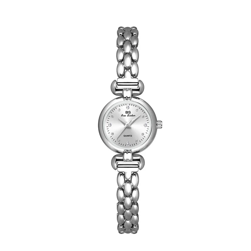 Orologi classici eleganti da donna Minimalista retrò oro argento piccola catena quadrante circolare orologio da polso al quarzo da donna regali