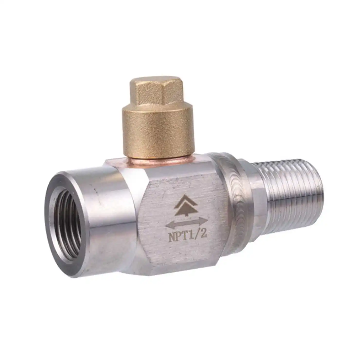 Hongsen NPT Stainless Steel Ball Valve Single and Double Safety Valve Base Refrigeration Ball Valve Internal and External Thread