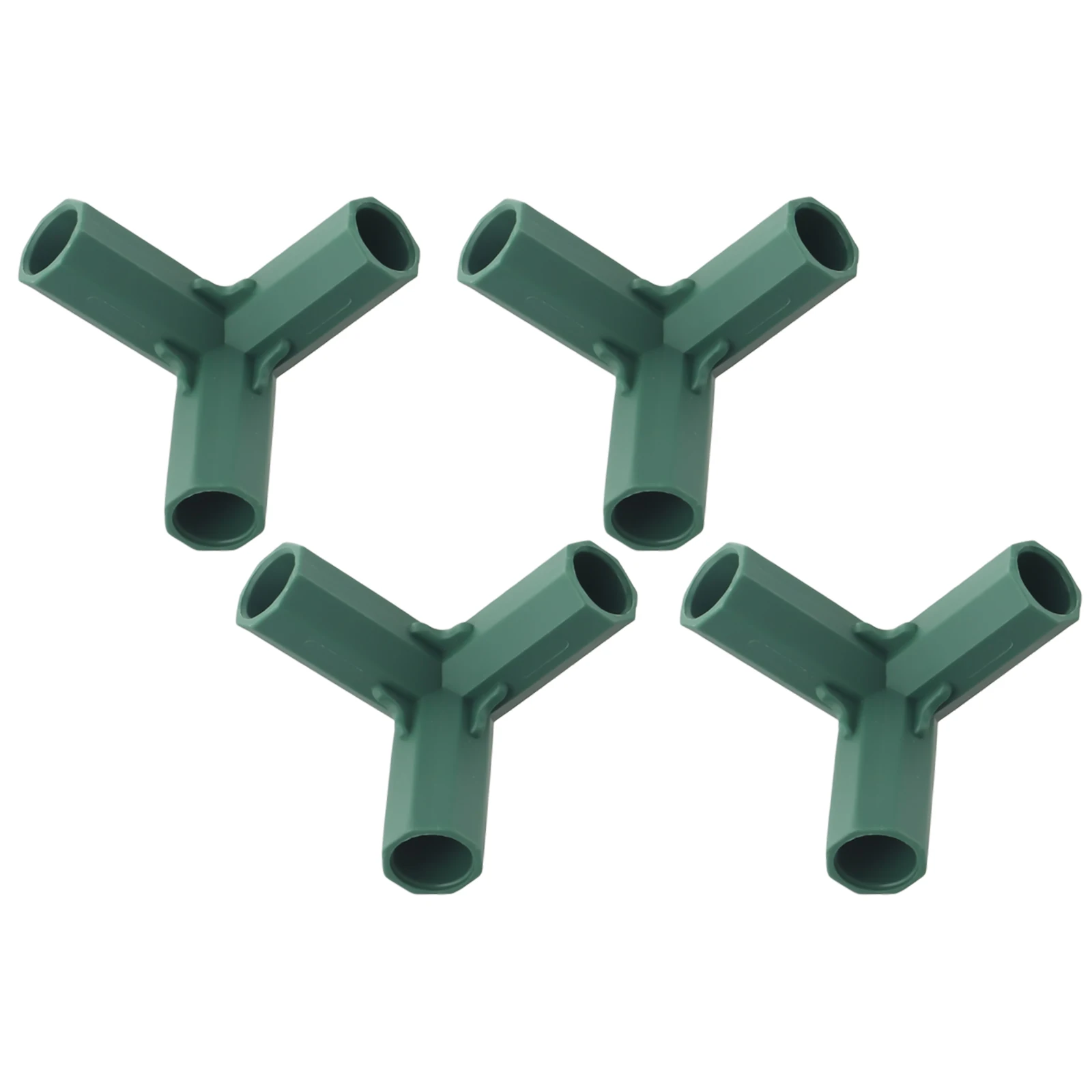 4Pcs 16mm Plastic Greenhouse Frame Building Connectors Green Outdoor Garden Structure Pole Joints Adapter 3 Way Brackets