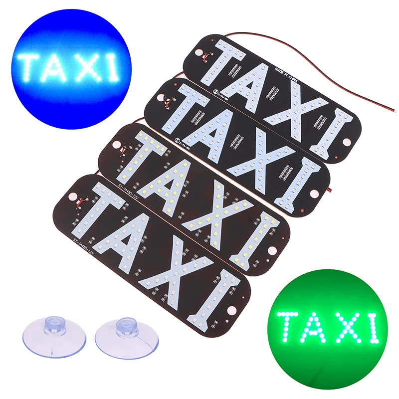 

Car Accessories Taxi Windscreen Cab Empty License Plate Indicator Lamp Sign Colorful LED Windshield Taxi Light Lamp 12V