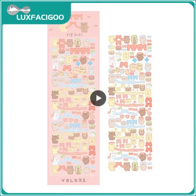 น่ารักสติกเกอร์ตกแต่งศิลปะหมีสติกเกอร์ปฏิบัติ Multi-Function สติกเกอร์กระต่ายน่ารักเครื่องเขียนวัสดุร้อนสนุก