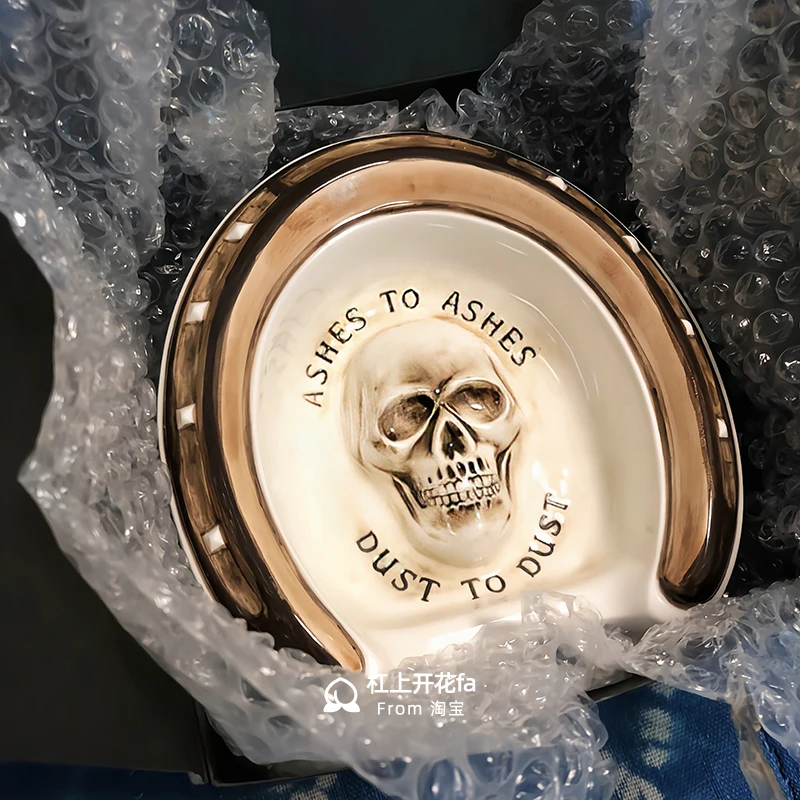 Skeleton Ashtray Vintage Design Ashtray Light Luxury Pieces Jewelry Storage Tray Tobacco Cup Art Smoking Accessories Ornaments