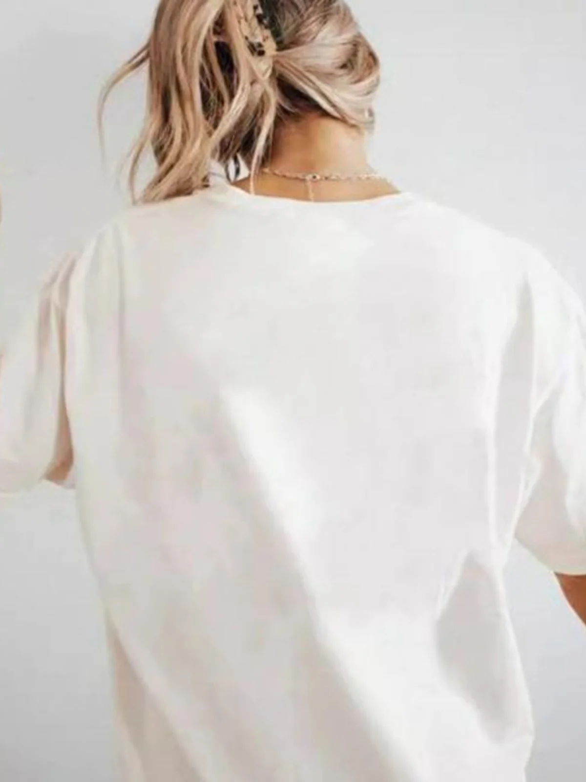 チェリープリントラウンドネック半袖ストリートスタイルルーズフィットTシャツレディースサマーカジュアルシャツ8-35歳