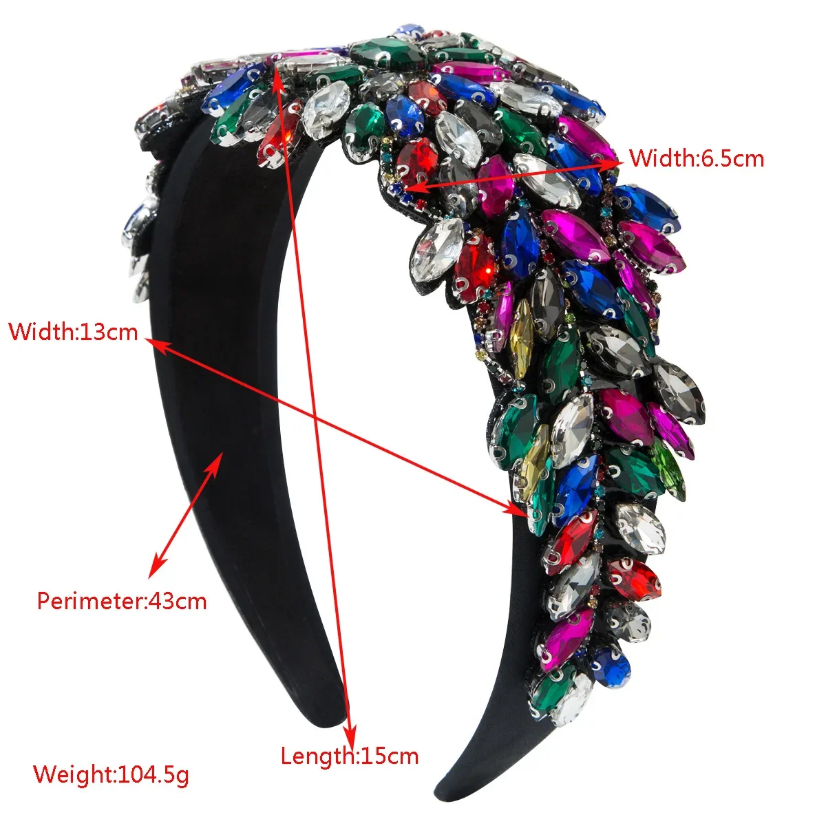 Crystal Headbands for Women Hand-made Fashion Rhinestones Headbands Beaded Headbands for Girls Hairband Party Accessories