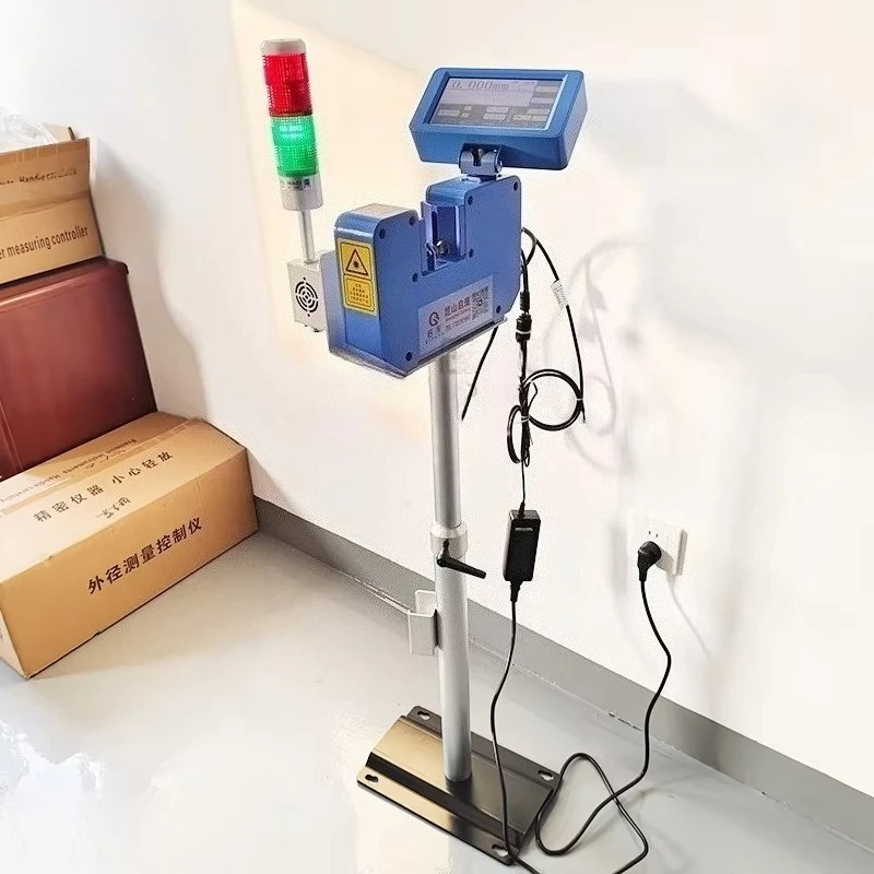 Dispositivo de medição sem contato a laser de diâmetro digital instrumento de medição azul 0.1-25mm medição de diâmetro a laser