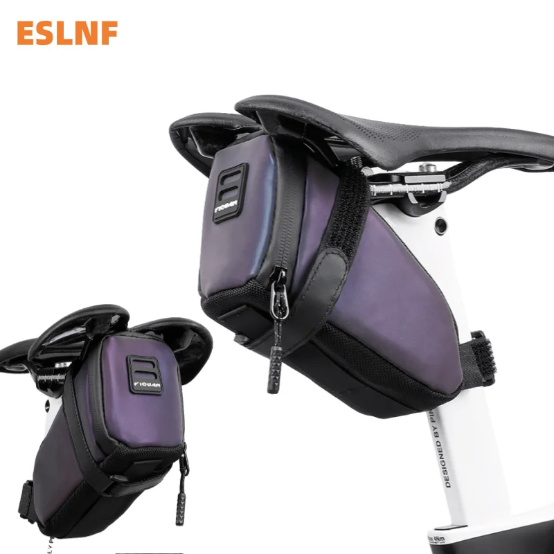 Reflective Waterproof Bicycle Tail Bag Mountain Road Bike Cycling Saddle Seat Storage Easy Install Cycling Accessory