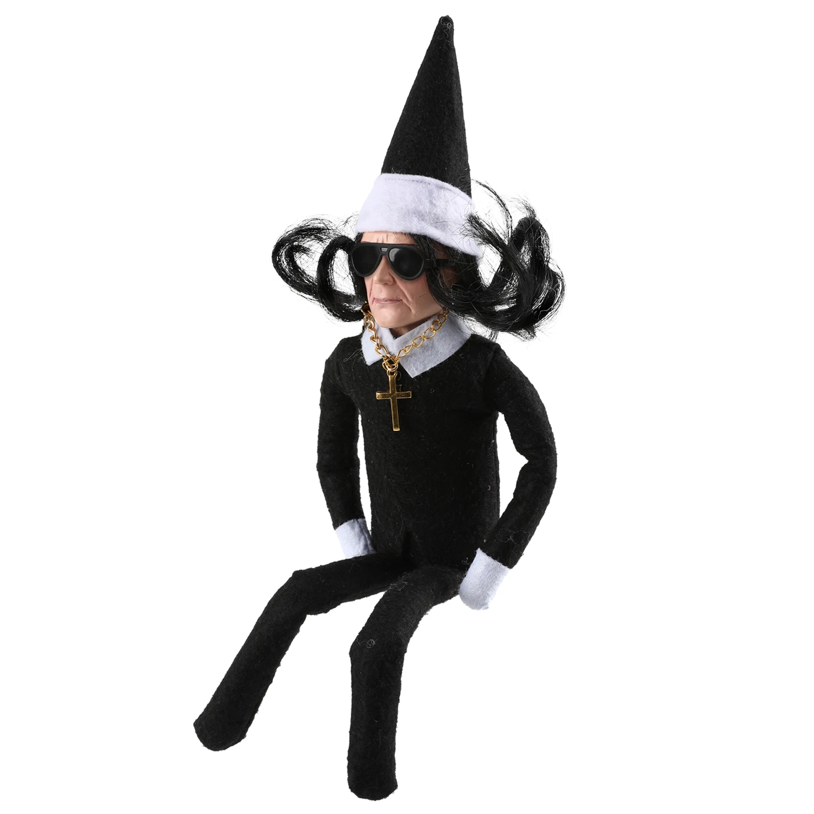 

Hot Sale Ozzy Christmas Elf Doll Christmas Tree Decoration Ornaments Music Godfather Classic Sitting Posture Noel Elf Plush Doll