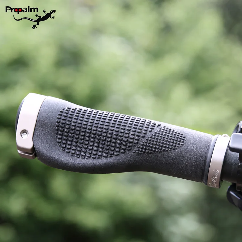 Propalm TPR Rubber Bike Handlebar Cover Anti-Skid Ergonomic MTB  Handle Grips Aluminum Lock Bicycle Grips Cycling Parts 1 Pair