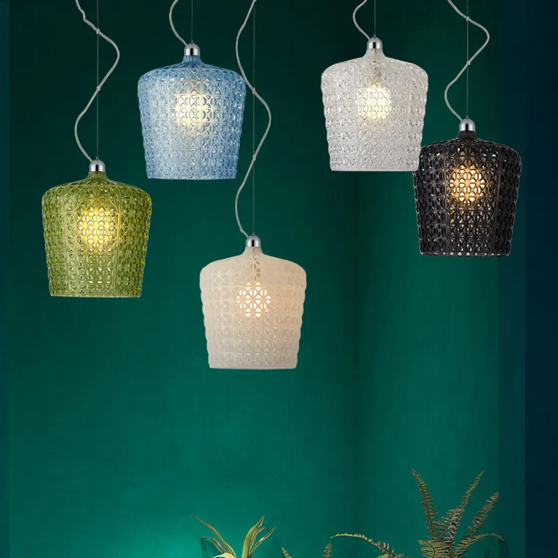 Nordic Creative Acrylic LED Hanging Chandelier Restaurant Kitchen Bedroom Living Room Pendant Lamps Home Lighting Decoration E27