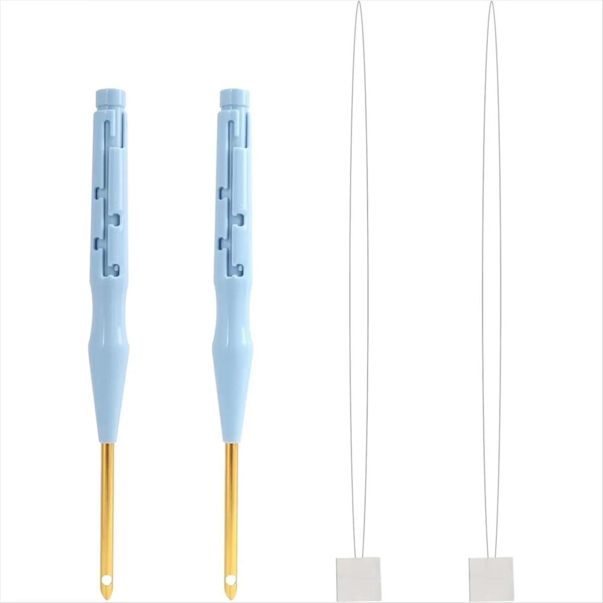 2 Pack Adjustable Punch Needle-Tool & -Embroidery Tools, with Needle-Threaders for Hand Sewing, Kit Tool Handmade [2026 MOCC]