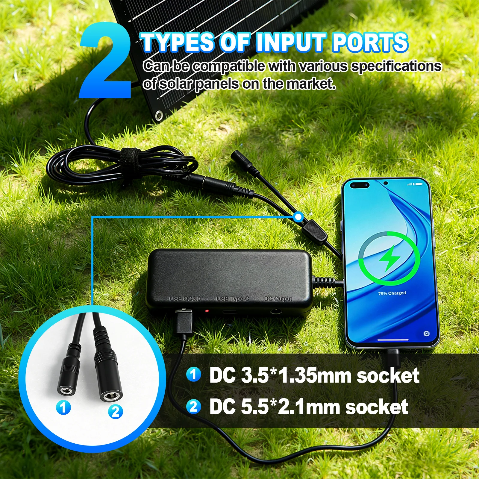 M101/P101 Solar Charge Controller Supports simultaneous charging of multiple devices including mobile phones and computers