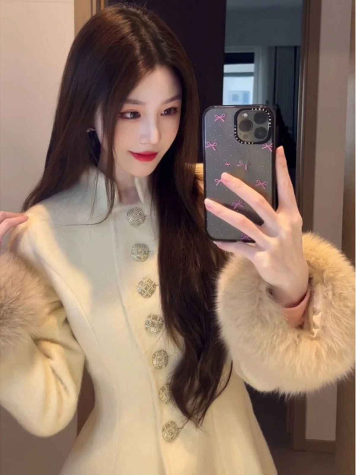 

Шерстяное пальто Hebe Sle средней длины, приталенное, в корейском стиле, с пуговицами, утепленное, весеннее, для молодых женщин