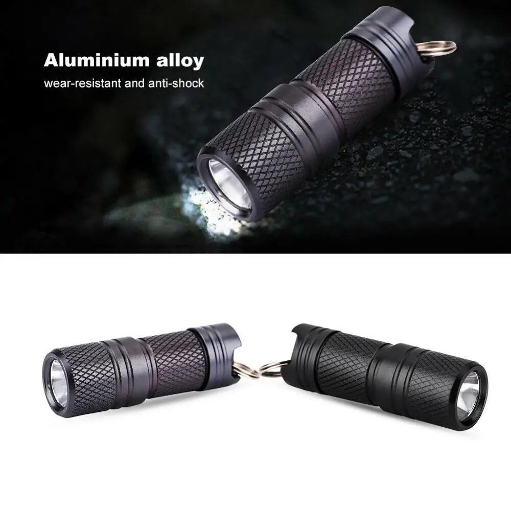 USB Rechargeable Light Mini Torch Keychain Lamp LED Flashlight Portable Outdoor Light