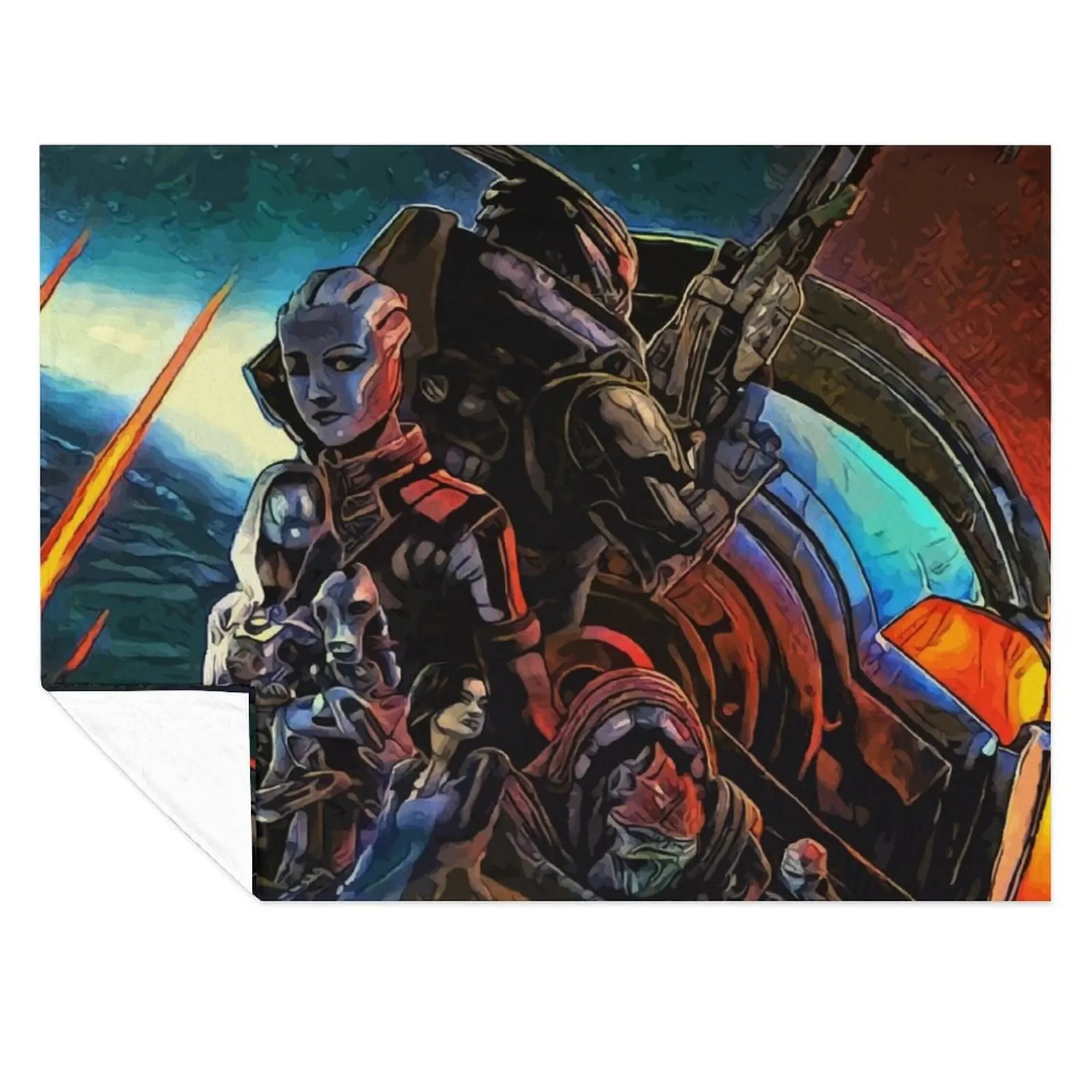 

Mass Effect Legendary Edition - Game Throw Blanket Soft Beds Cute Plaid Bed Shaggy Blankets