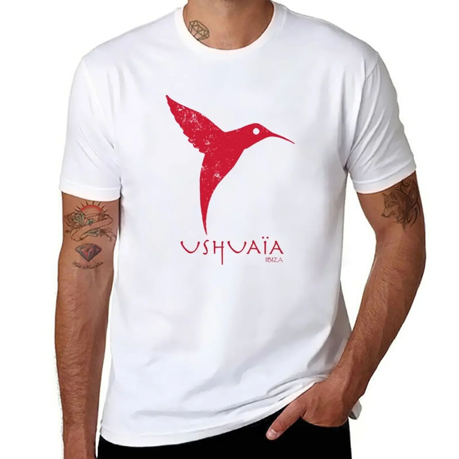 New Ushuaia Ibiza Party T-Shirt quick drying shirt t shirt man animal print shirt for boys vintage clothes Men's cotton t-shirt