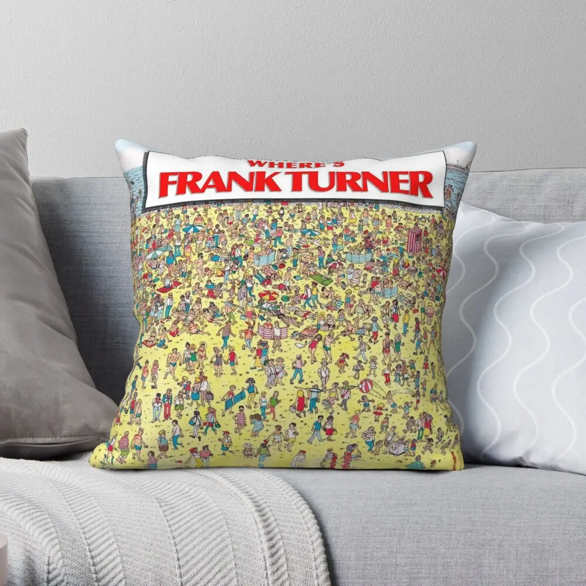 Where's Frank Turner Square Pillowcase Polyester Linen Velvet Creative Zip Decor Pillow Case Room Cushion Case 18