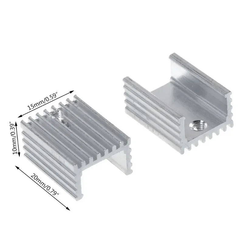 Aluminium TO-220 Heatsink TO 220 Heat Sink Transistor Radiator TO220 Cooler Cooling 20x15x10MM