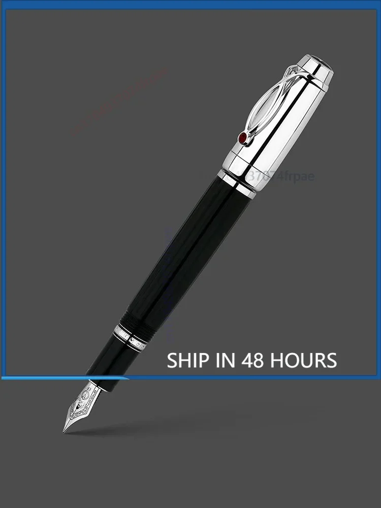 For MAJOHN X1 Resin Fountain Pen Retractable EF Art Iridium Nib Support Ink Cartridge Journal Writing Gift Pen
