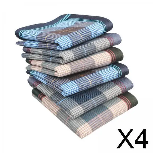 

4x6 шт. носовой платок 40 см x 40 см мягкие для свадебного выпускного отца