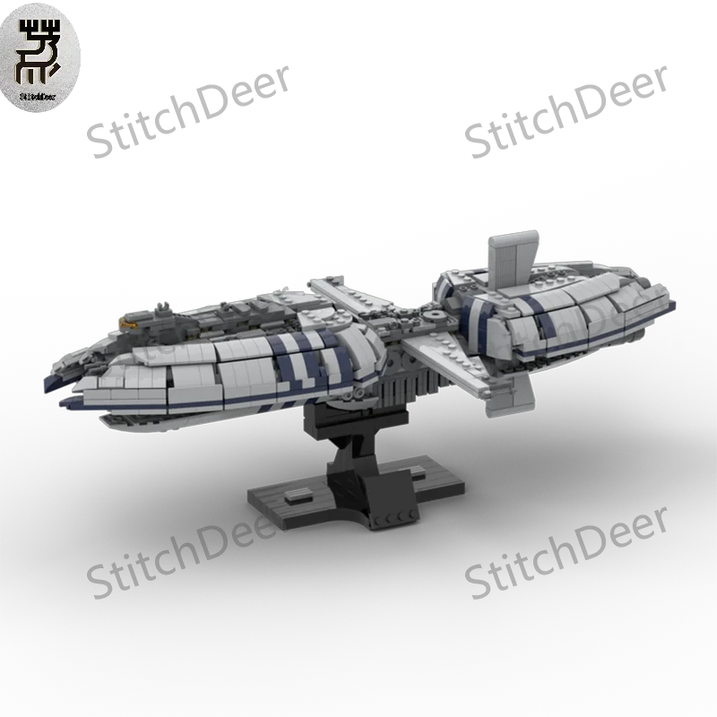 

Новинка 1276 шт. строительные блоки MOC Frigate DIY космический корабль сборка украшения модель игрушка кирпич Новогодний подарок для детей на день рождения