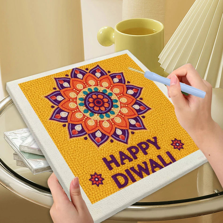 

Набор игл для ударов с рамкой для взрослых, наборы для начинающих, вышивка, стартовый узор с цветами, нитевдеватель, пряжа, дырокол для ковров, рукоделие своими руками