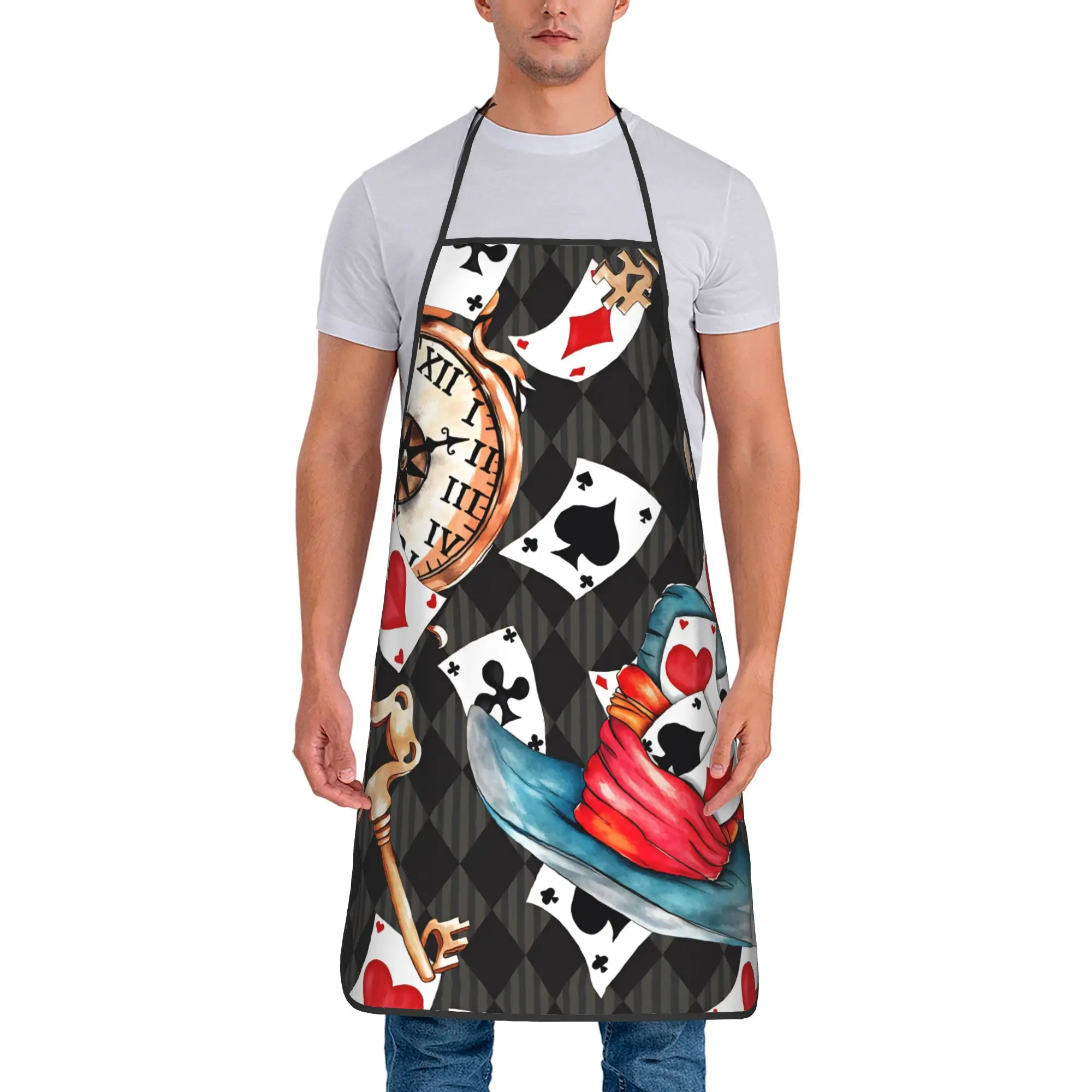 Playing Cards  Apron  Cooking Fashion Kitchen Accessories Barber Barbecue Aprons without Pocket