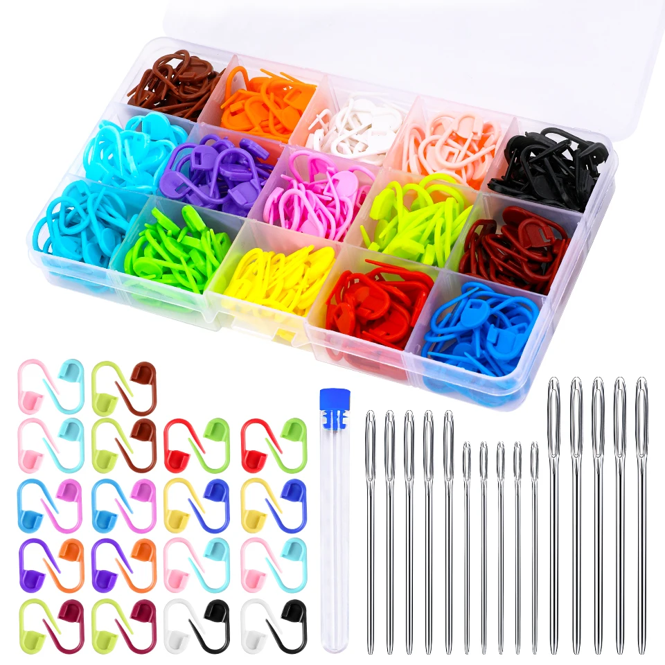 IMAZY 120/300/500 قطعة علامات الغرزة ل الكروشيه غرزة قفل كليب علامات الحياكة الملونة مقاطع الكروشيه أداة محبوكة يدويا #1