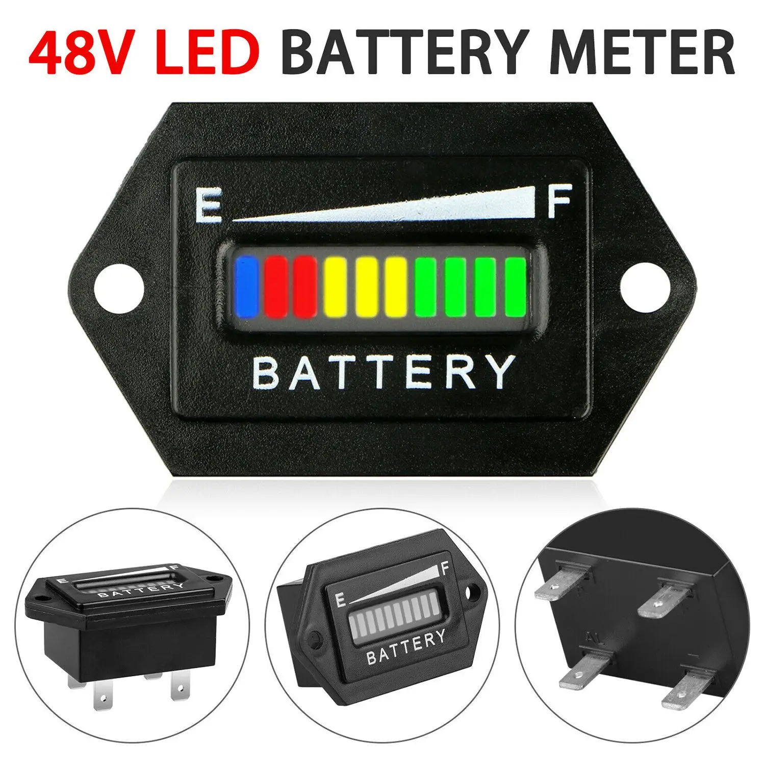 48V Volt BATTERY INDICATOR METER GAUGE for Club Car for Golf