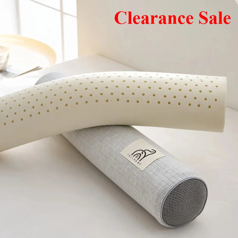 

New multi-functional solid color striped latex cylindrical pillow candy pillow adult household neck pillow