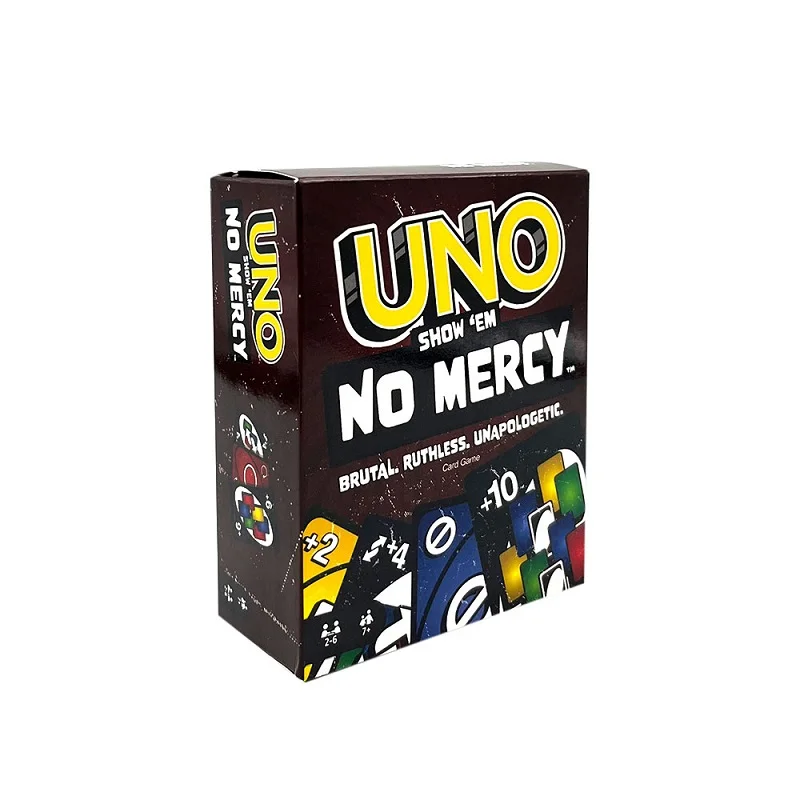 ¡UNO FLIP! SHOWEM NO MERCY juego de mesa de entretenimiento familiar, divertido juego de cartas, caja de regalo Uno