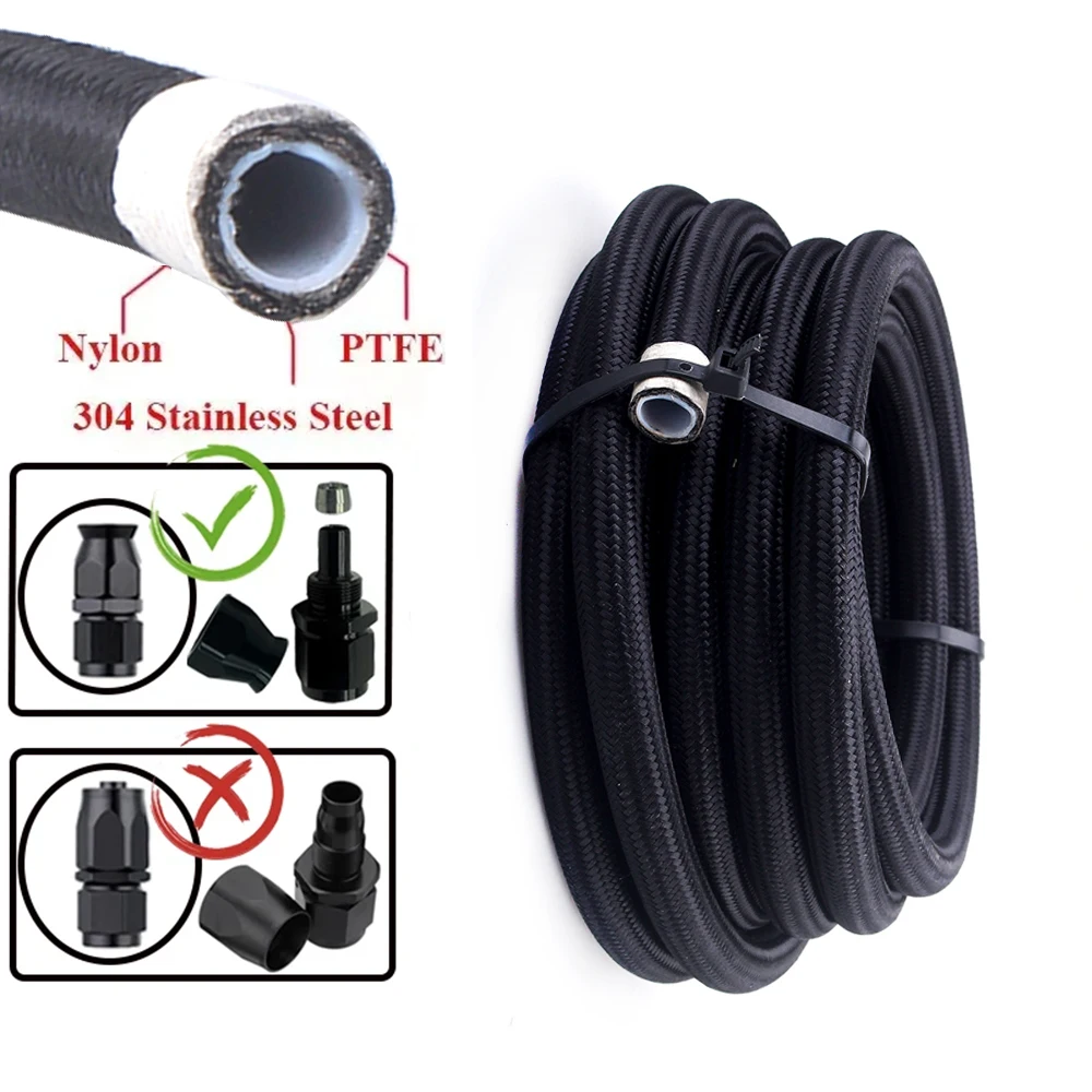 

Универсальный топливный шланг E85 AN3 AN4 AN6 AN8 AN10 (1м/2м/3м/5м) с внутренней оплеткой из нейлона и нержавеющей стали, для масла, газа, охлаждающей жидкости