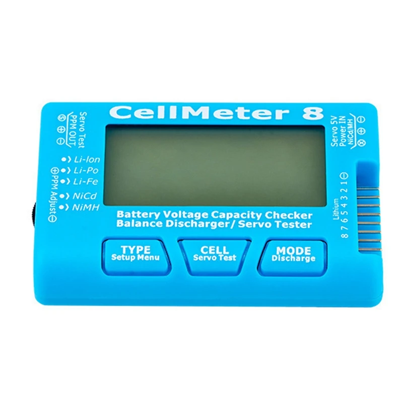 Cellmeter 8 AOK 8S Electric Display Servo Test Narrow Frequency Servo Tester Battery Discharger Aeromodelling Tester Easy To Use